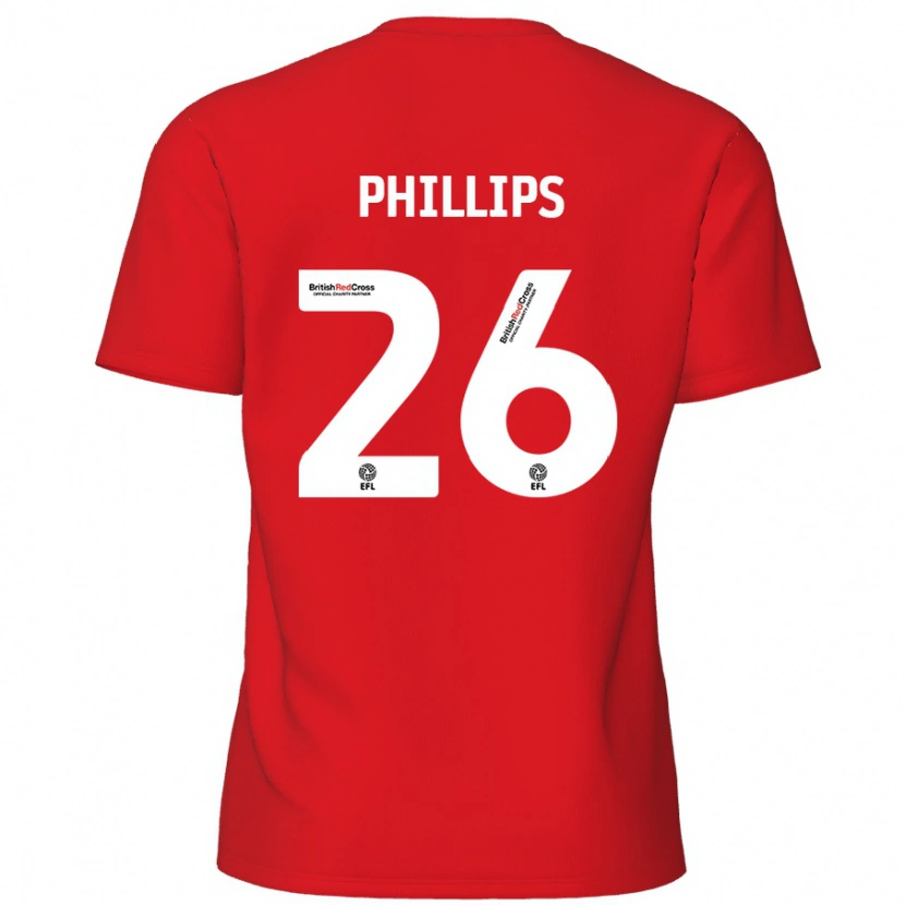 Danxen Enfant Maillot Noah Phillips #26 Rouge Tenues Domicile 2024/25 T-Shirt