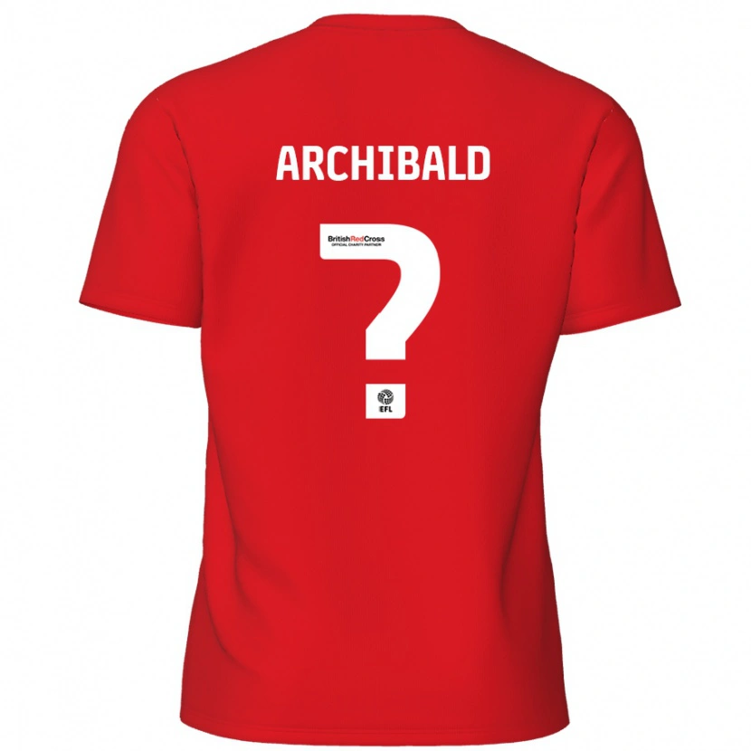 Danxen Enfant Maillot Aaron Archibald #0 Rouge Tenues Domicile 2024/25 T-Shirt