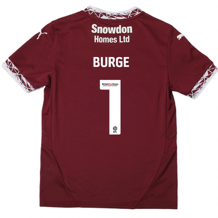 Danxen Enfant Maillot Lee Burge #1 Bordeaux Tenues Domicile 2024/25 T-Shirt