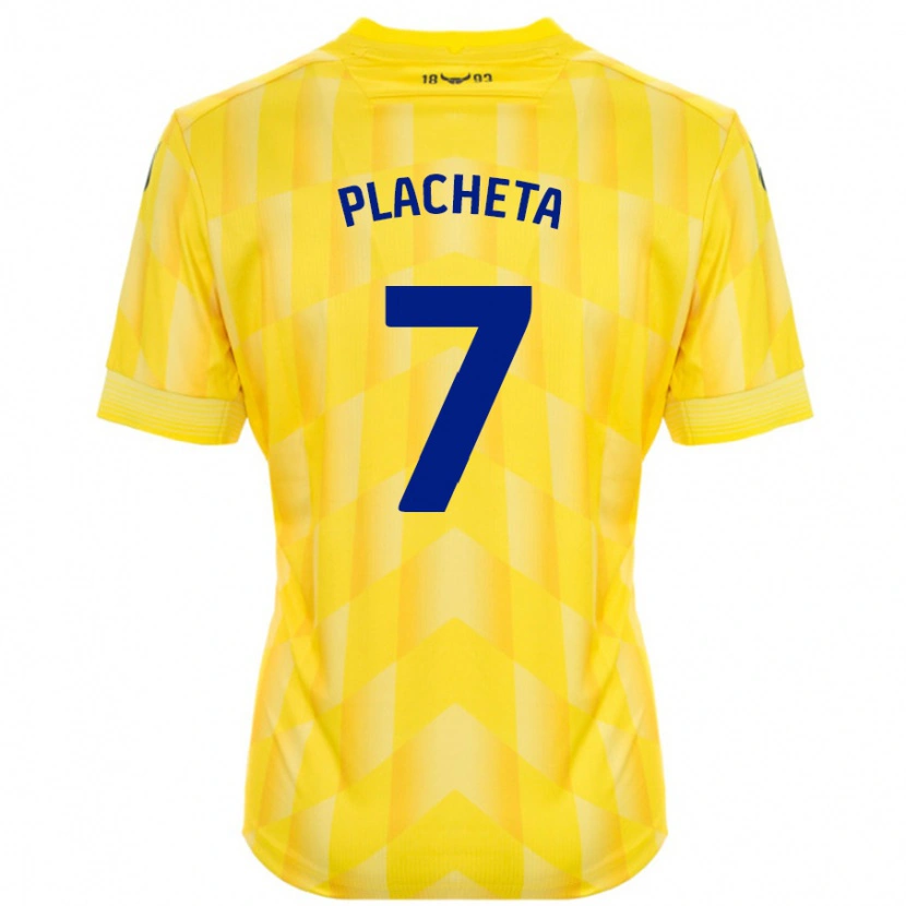 Danxen Enfant Maillot Przemyslaw Placheta #7 Jaune Tenues Domicile 2024/25 T-Shirt