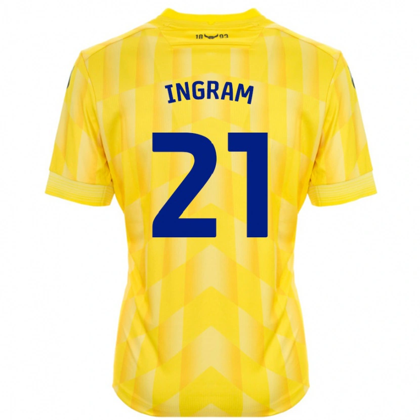 Danxen Enfant Maillot Matt Ingram #21 Jaune Tenues Domicile 2024/25 T-Shirt