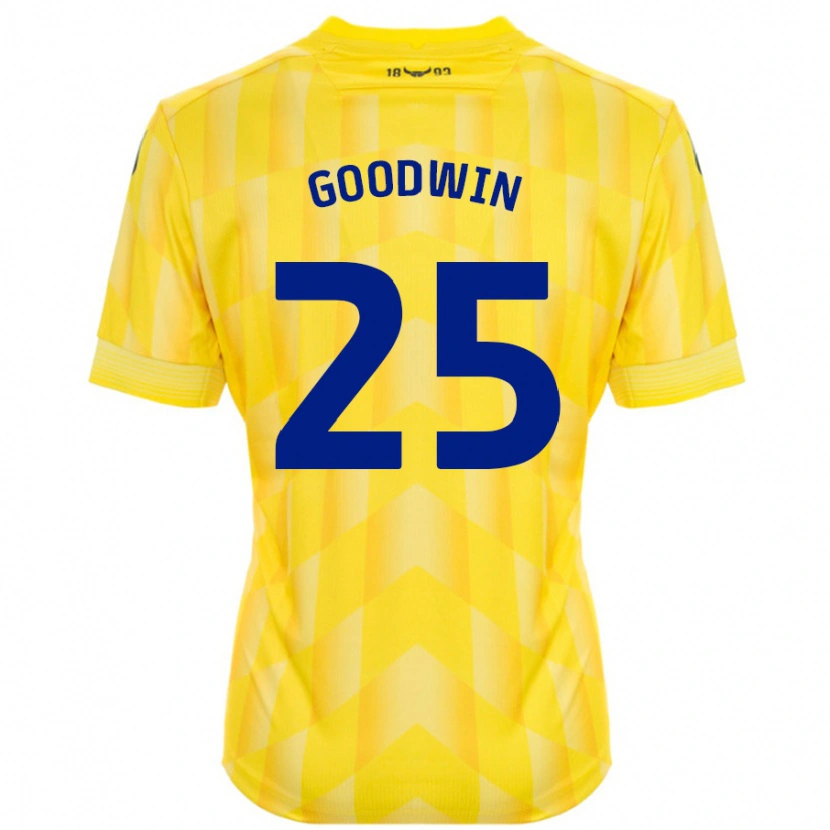 Danxen Enfant Maillot Will Goodwin #25 Jaune Tenues Domicile 2024/25 T-Shirt