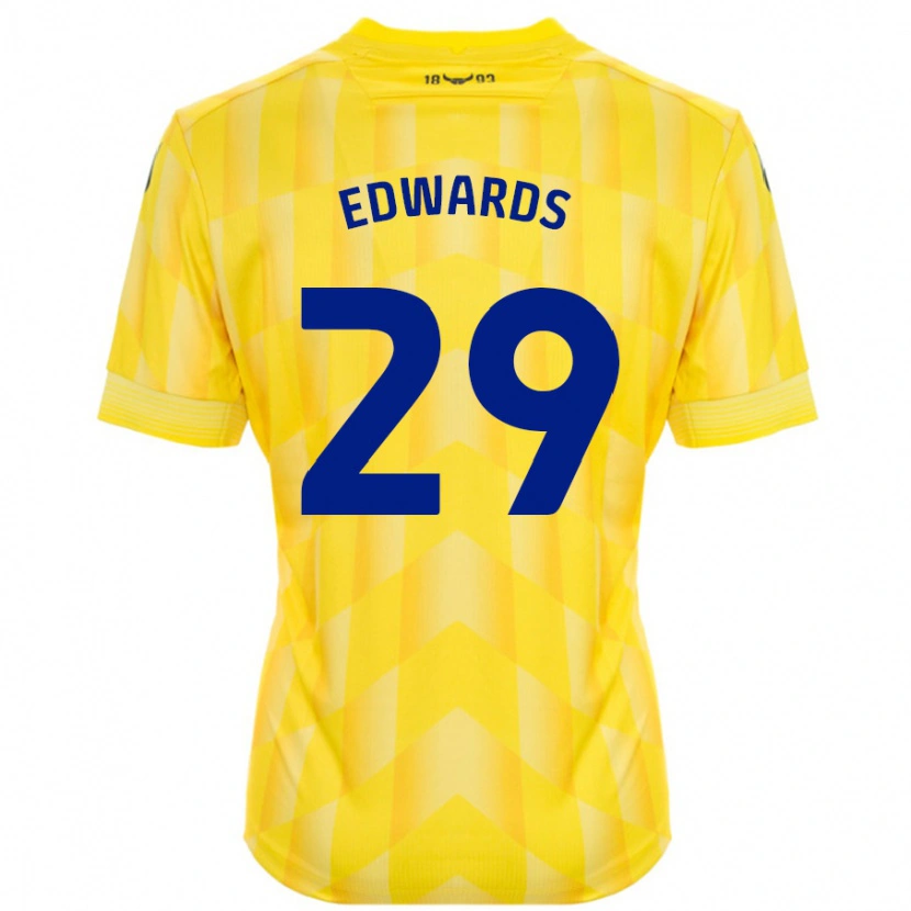 Danxen Enfant Maillot Kyle Edwards #29 Jaune Tenues Domicile 2024/25 T-Shirt