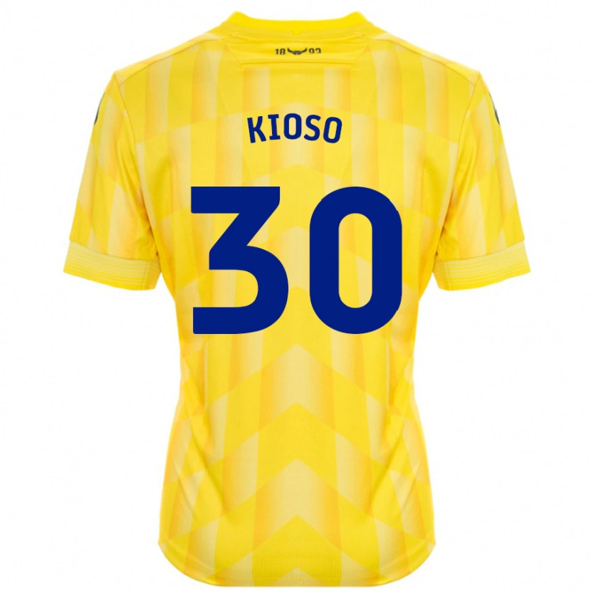 Danxen Enfant Maillot Peter Kioso #30 Jaune Tenues Domicile 2024/25 T-Shirt