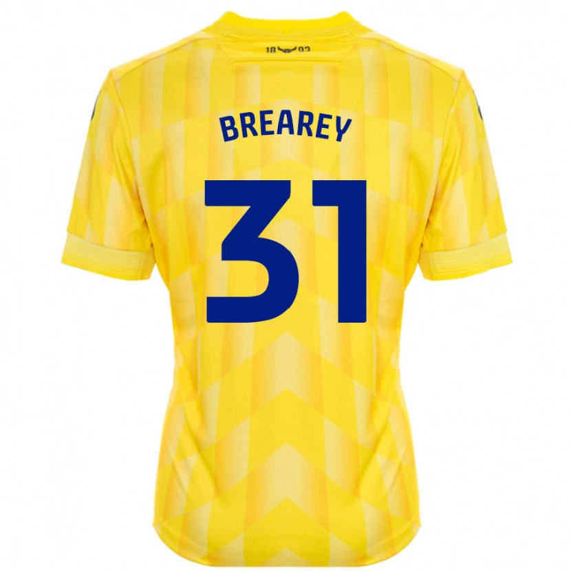 Danxen Enfant Maillot Eddie Brearey #31 Jaune Tenues Domicile 2024/25 T-Shirt