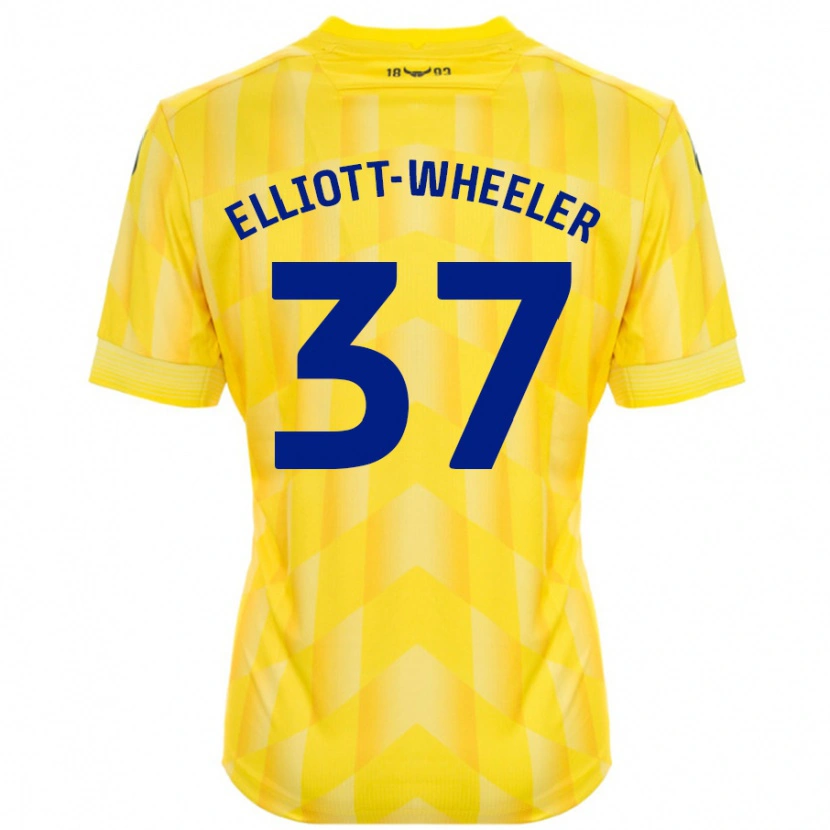 Danxen Enfant Maillot Aidan Elliott-Wheeler #37 Jaune Tenues Domicile 2024/25 T-Shirt