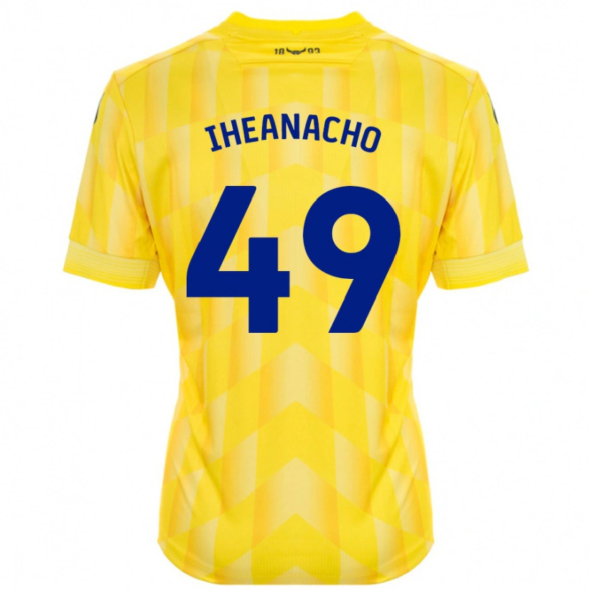 Danxen Enfant Maillot Josh Iheanacho #49 Jaune Tenues Domicile 2024/25 T-Shirt