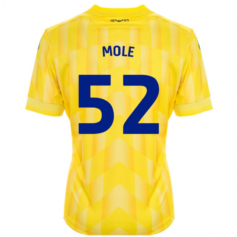 Danxen Enfant Maillot Harrison Mole #52 Jaune Tenues Domicile 2024/25 T-Shirt