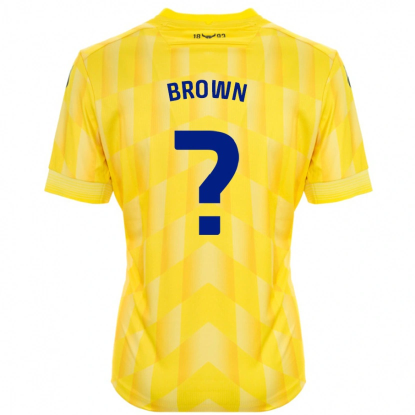 Danxen Enfant Maillot Georgia Brown #0 Jaune Tenues Domicile 2024/25 T-Shirt