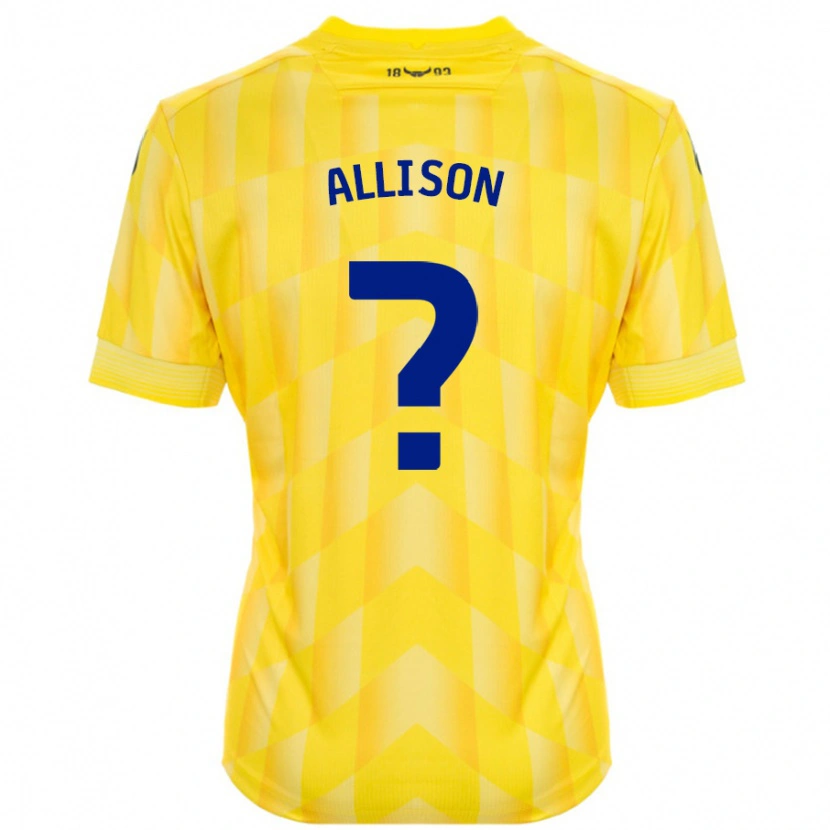 Danxen Enfant Maillot Lauren Allison #0 Jaune Tenues Domicile 2024/25 T-Shirt