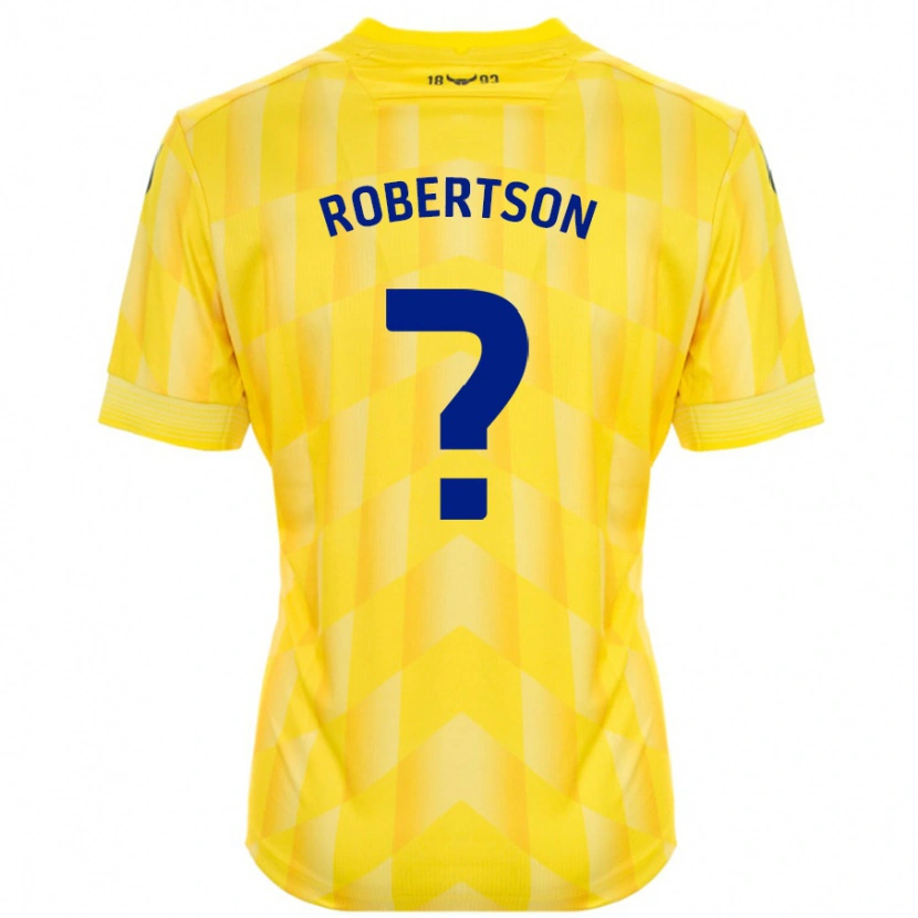 Danxen Enfant Maillot Maddie Robertson #0 Jaune Tenues Domicile 2024/25 T-Shirt