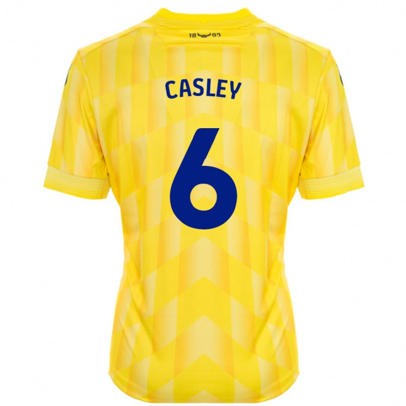 Danxen Enfant Maillot Riva Casley #6 Jaune Tenues Domicile 2024/25 T-Shirt