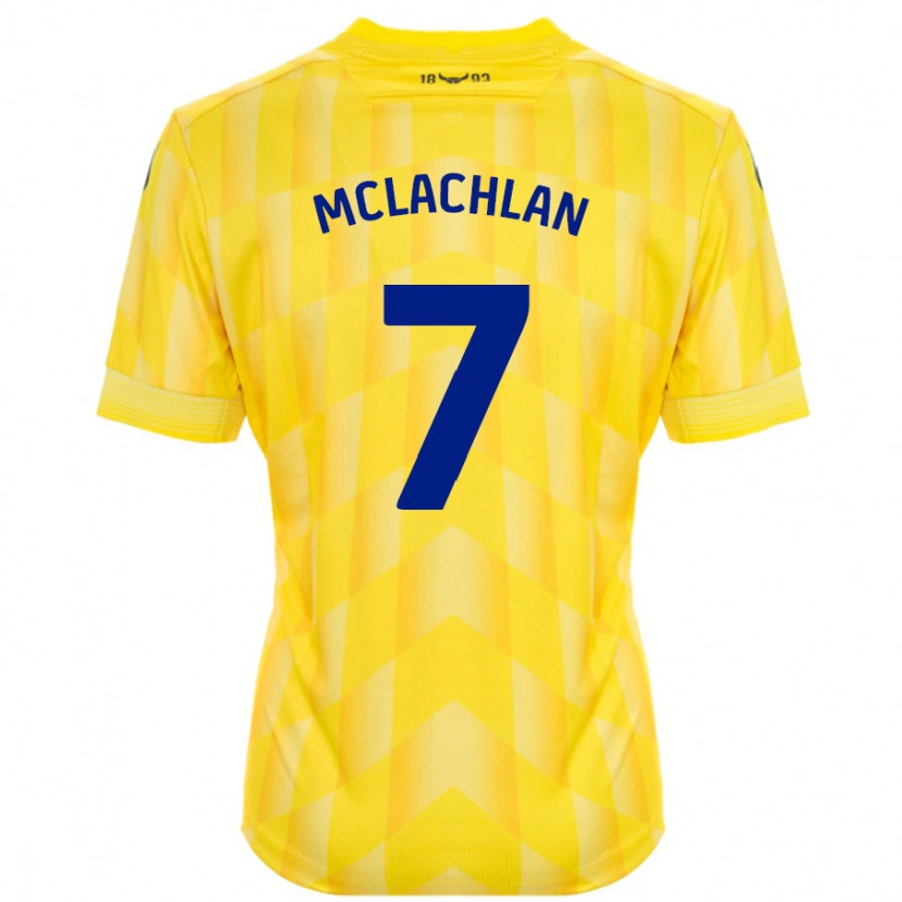 Danxen Enfant Maillot Daisy Mclachlan #7 Jaune Tenues Domicile 2024/25 T-Shirt