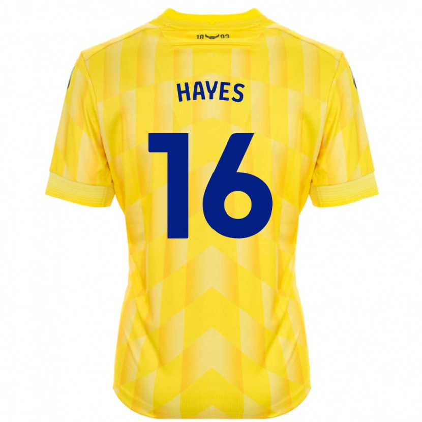 Danxen Enfant Maillot Georgia Hayes #16 Jaune Tenues Domicile 2024/25 T-Shirt