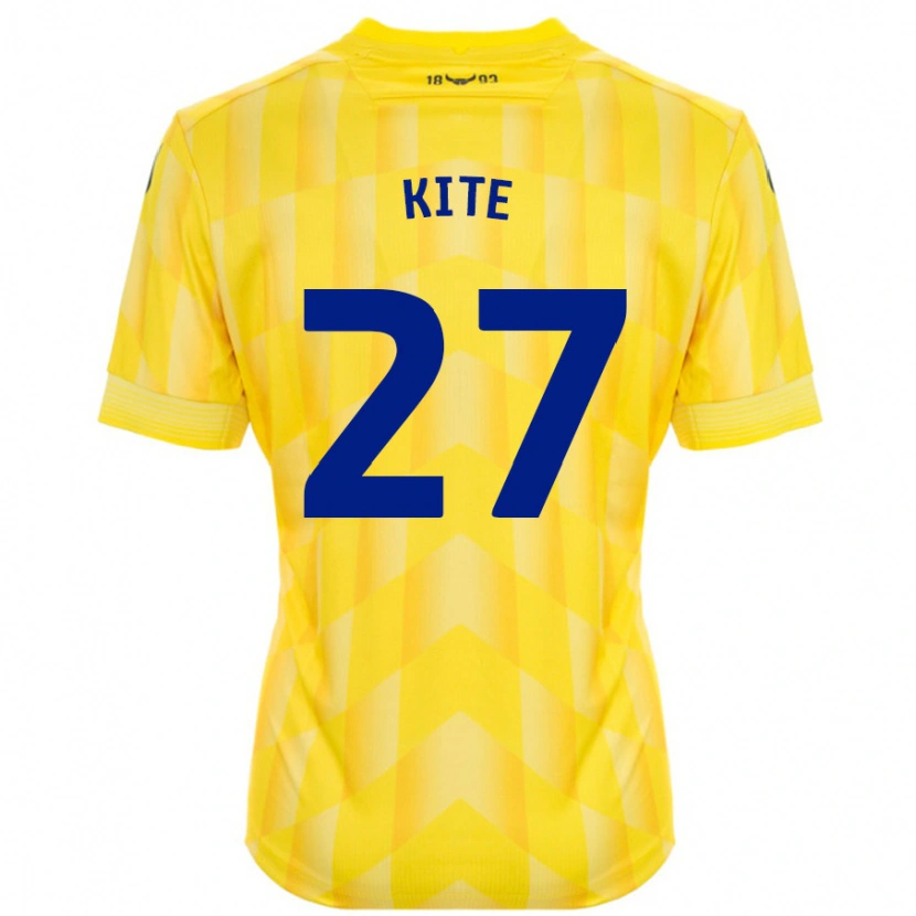 Danxen Enfant Maillot Rose Kite #27 Jaune Tenues Domicile 2024/25 T-Shirt