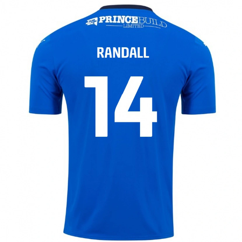 Danxen Enfant Maillot Joel Randall #14 Bleu Blanc Tenues Domicile 2024/25 T-Shirt