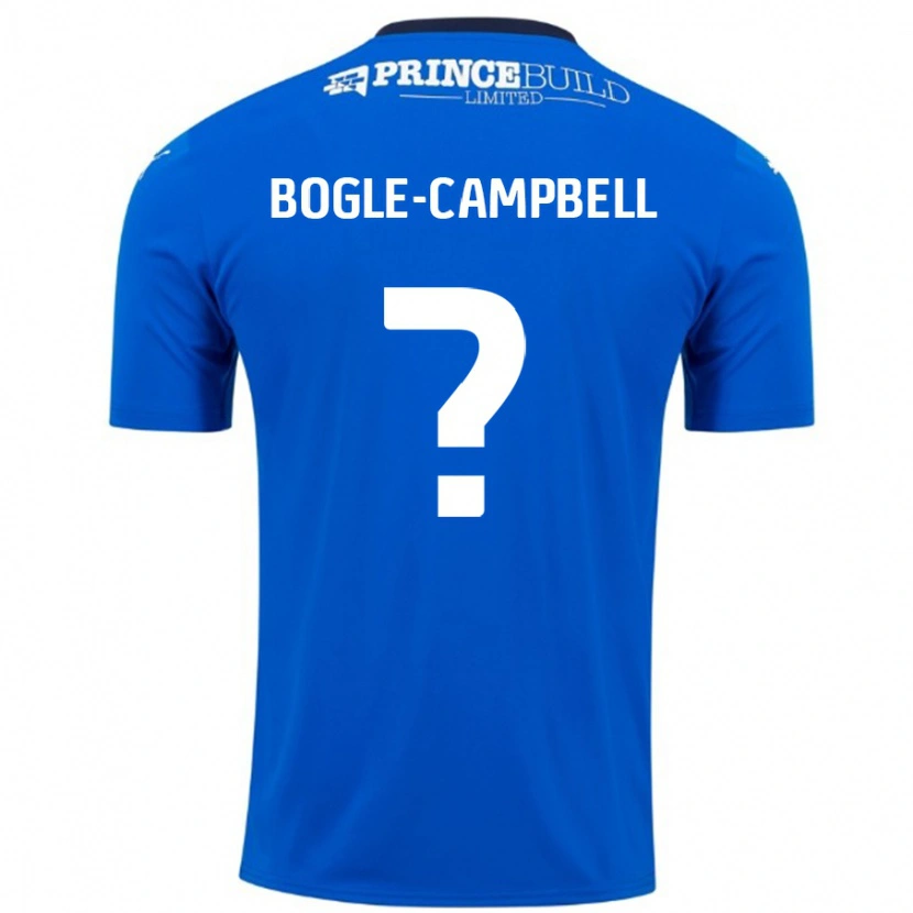 Danxen Enfant Maillot Ma'kel Bogle-Campbell #0 Bleu Blanc Tenues Domicile 2024/25 T-Shirt