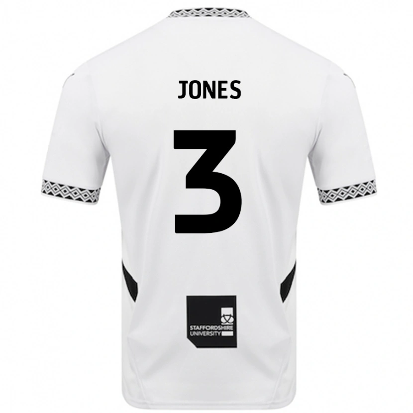 Danxen Enfant Maillot Dan Jones #3 Blanc Tenues Domicile 2024/25 T-Shirt