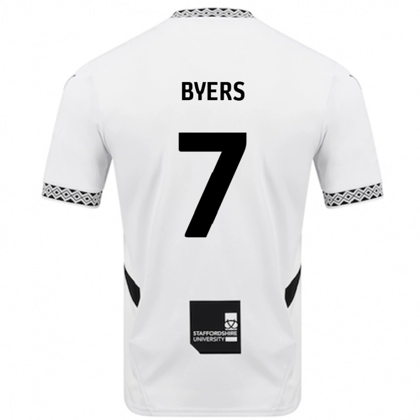 Danxen Enfant Maillot George Byers #7 Blanc Tenues Domicile 2024/25 T-Shirt