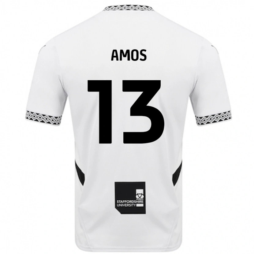 Danxen Enfant Maillot Ben Amos #13 Blanc Tenues Domicile 2024/25 T-Shirt