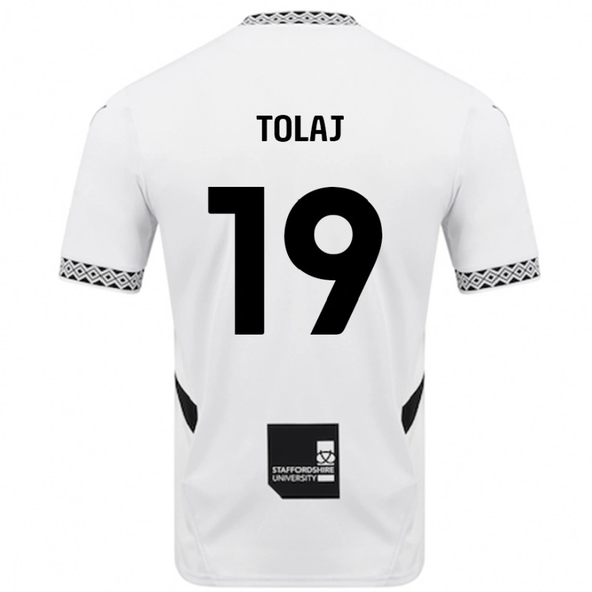 Danxen Enfant Maillot Lorent Tolaj #19 Blanc Tenues Domicile 2024/25 T-Shirt