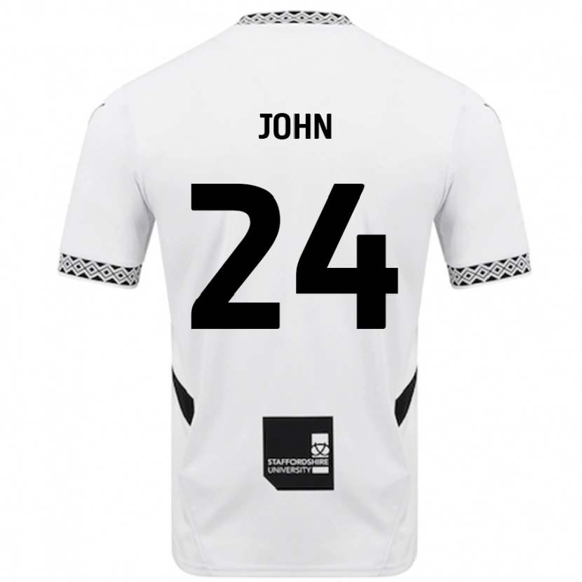 Danxen Enfant Maillot Kyle John #24 Blanc Tenues Domicile 2024/25 T-Shirt