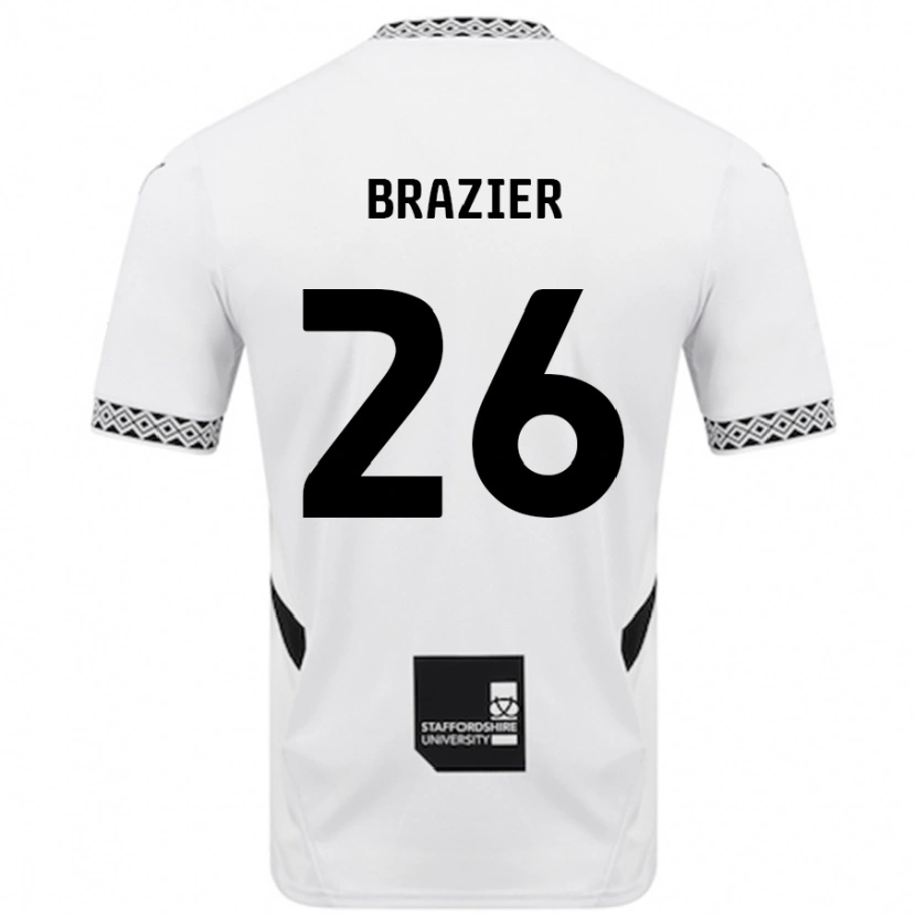 Danxen Enfant Maillot Liam Brazier #26 Blanc Tenues Domicile 2024/25 T-Shirt