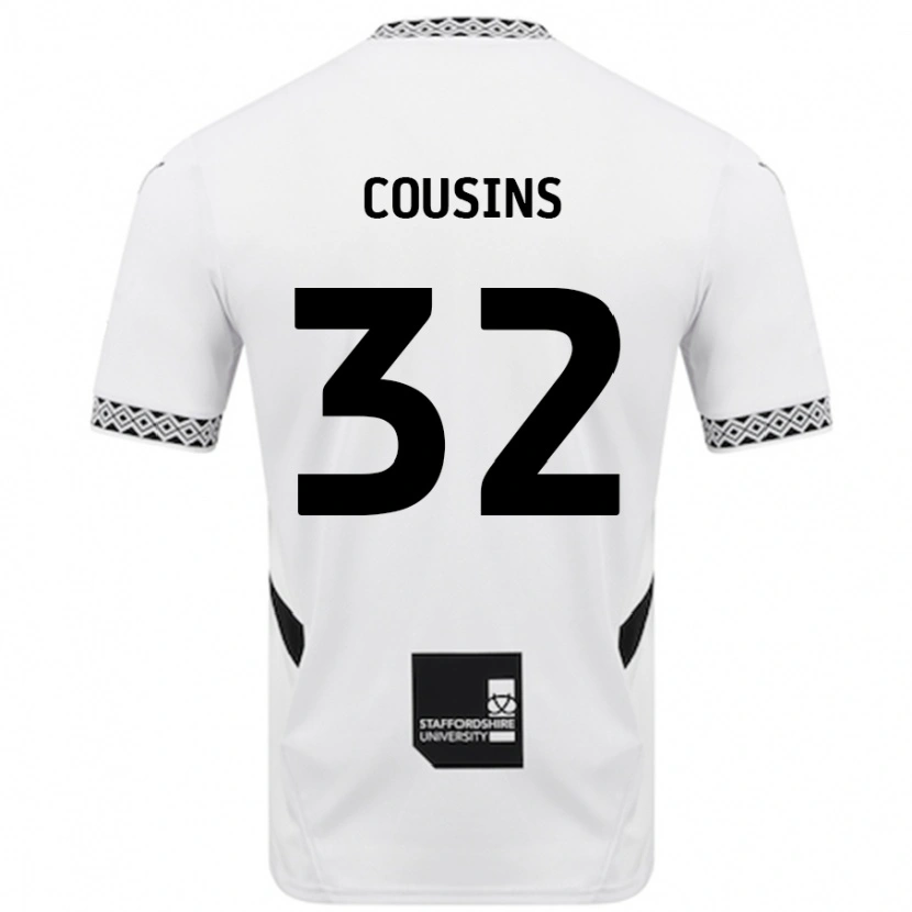 Danxen Enfant Maillot Logan Cousins #32 Blanc Tenues Domicile 2024/25 T-Shirt