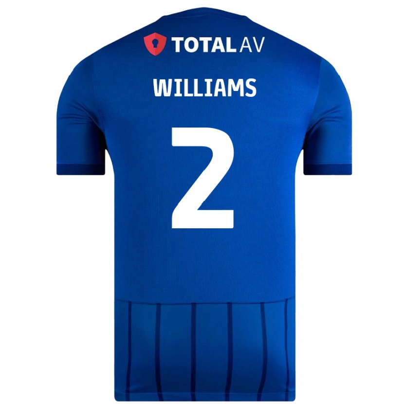 Danxen Enfant Maillot Jordan Williams #2 Bleu Tenues Domicile 2024/25 T-Shirt