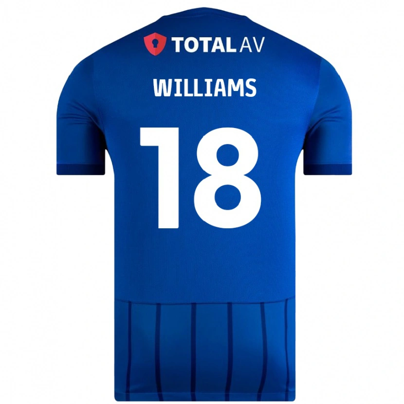 Danxen Enfant Maillot Scarlett Williams #18 Bleu Tenues Domicile 2024/25 T-Shirt