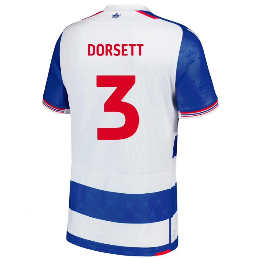 Danxen Enfant Maillot Jeriel Dorsett #3 Bleu Blanc Tenues Domicile 2024/25 T-Shirt