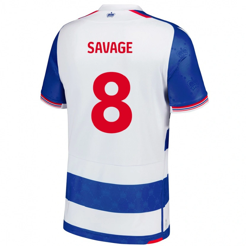 Danxen Enfant Maillot Charlie Savage #8 Bleu Blanc Tenues Domicile 2024/25 T-Shirt