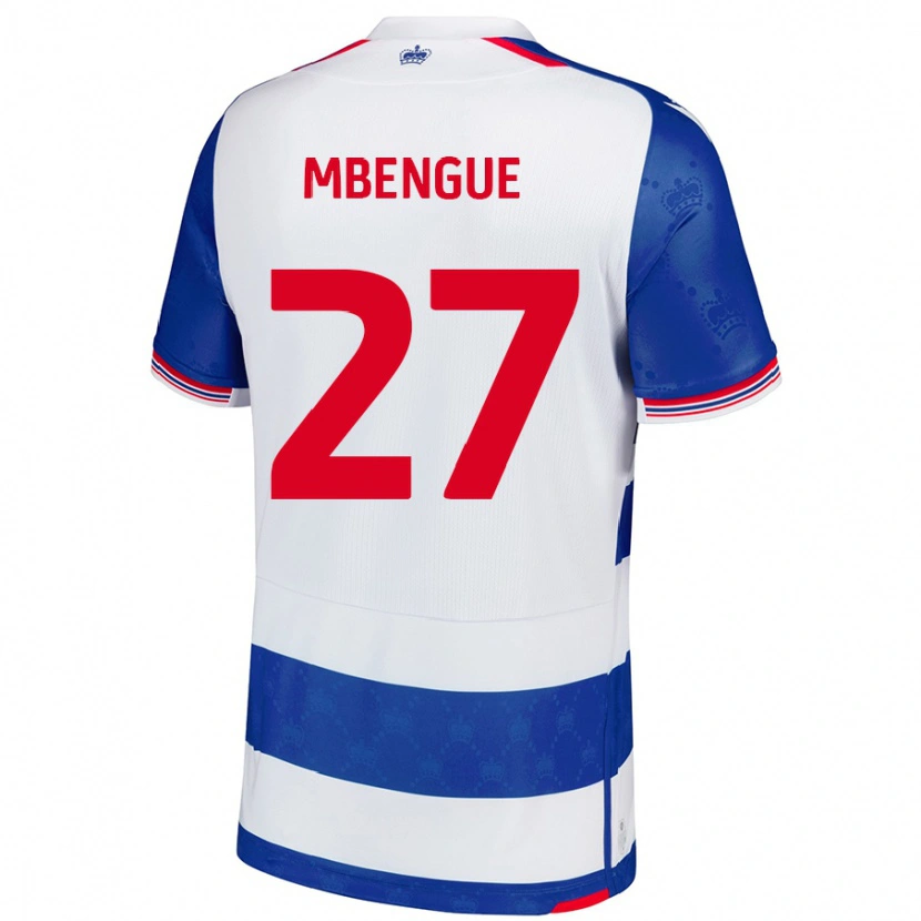 Danxen Enfant Maillot Amadou Salif Mbengue #27 Bleu Blanc Tenues Domicile 2024/25 T-Shirt