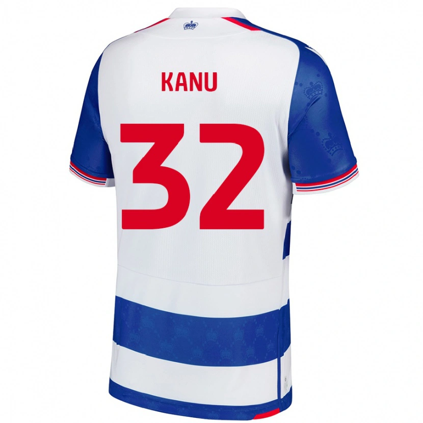 Danxen Enfant Maillot Abraham Kanu #32 Bleu Blanc Tenues Domicile 2024/25 T-Shirt