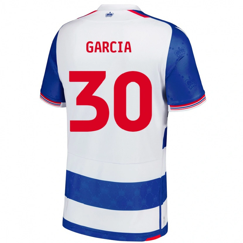 Danxen Enfant Maillot Andre Garcia #30 Bleu Blanc Tenues Domicile 2024/25 T-Shirt