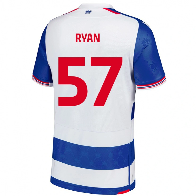 Danxen Enfant Maillot John Ryan #57 Bleu Blanc Tenues Domicile 2024/25 T-Shirt