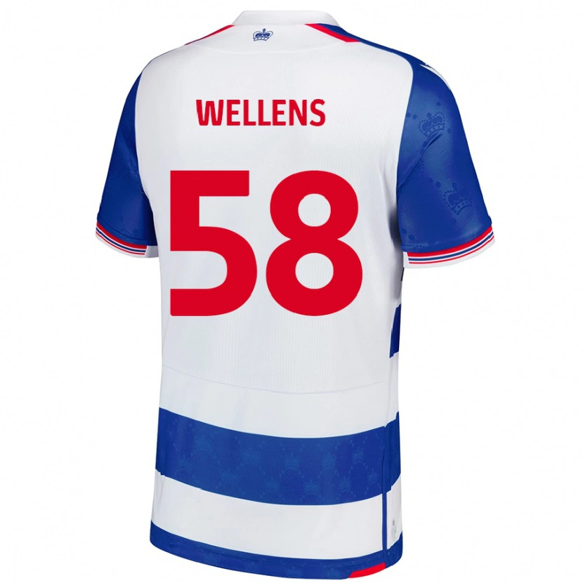 Danxen Enfant Maillot Charlie Wellens #58 Bleu Blanc Tenues Domicile 2024/25 T-Shirt