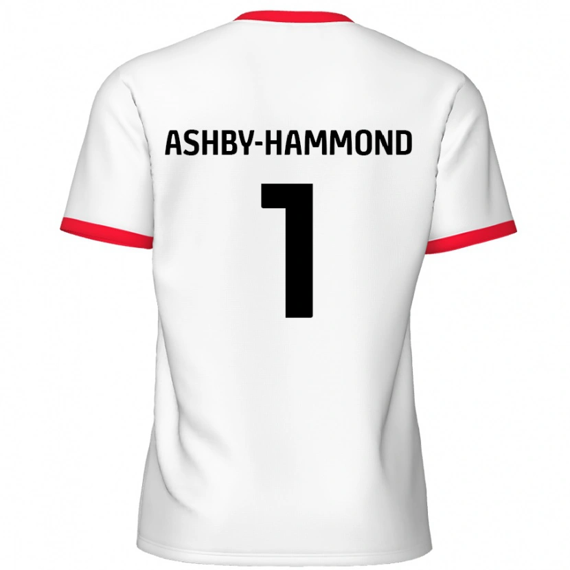 Danxen Enfant Maillot Taye Ashby-Hammond #1 Blanc Rouge Tenues Domicile 2024/25 T-Shirt