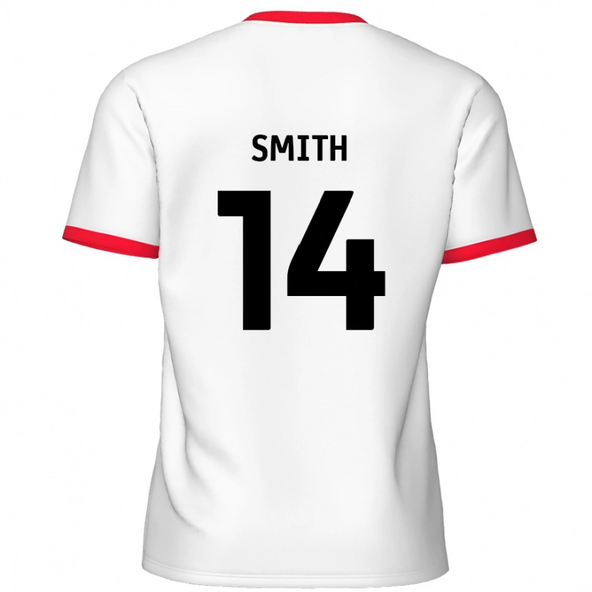 Danxen Enfant Maillot Kane Smith #14 Blanc Rouge Tenues Domicile 2024/25 T-Shirt