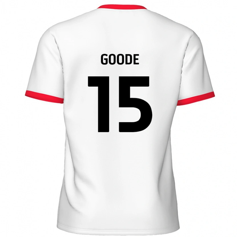 Danxen Enfant Maillot Charlie Goode #15 Blanc Rouge Tenues Domicile 2024/25 T-Shirt