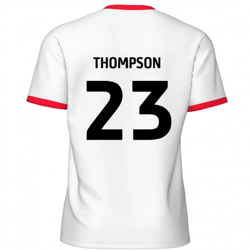 Danxen Enfant Maillot Louis Thompson #23 Blanc Rouge Tenues Domicile 2024/25 T-Shirt