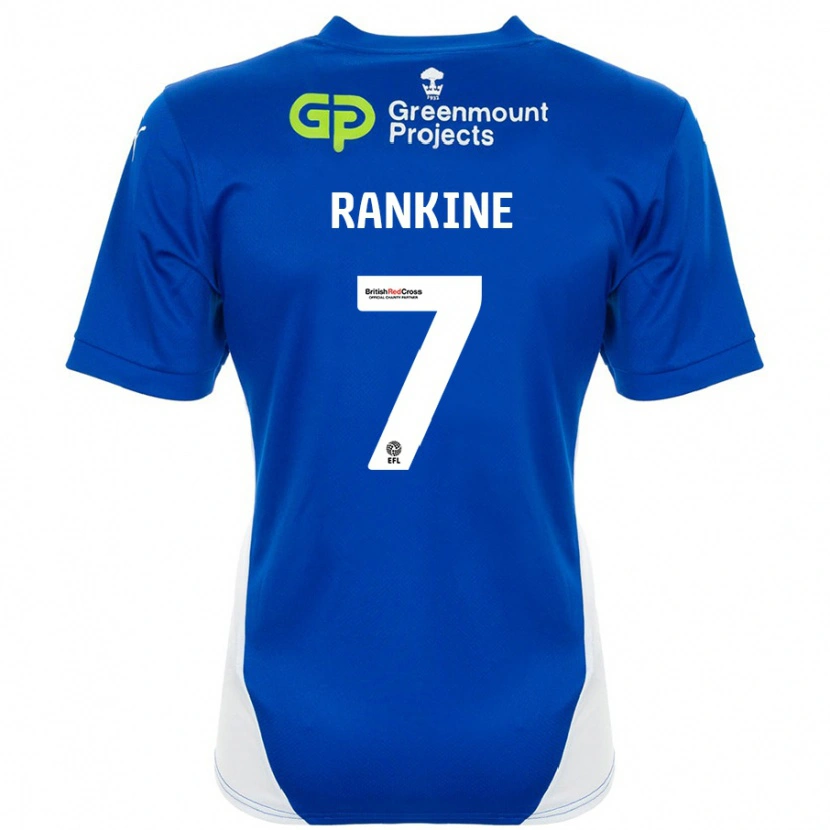 Danxen Enfant Maillot Dion Rankine #7 Bleu Blanc Tenues Domicile 2024/25 T-Shirt