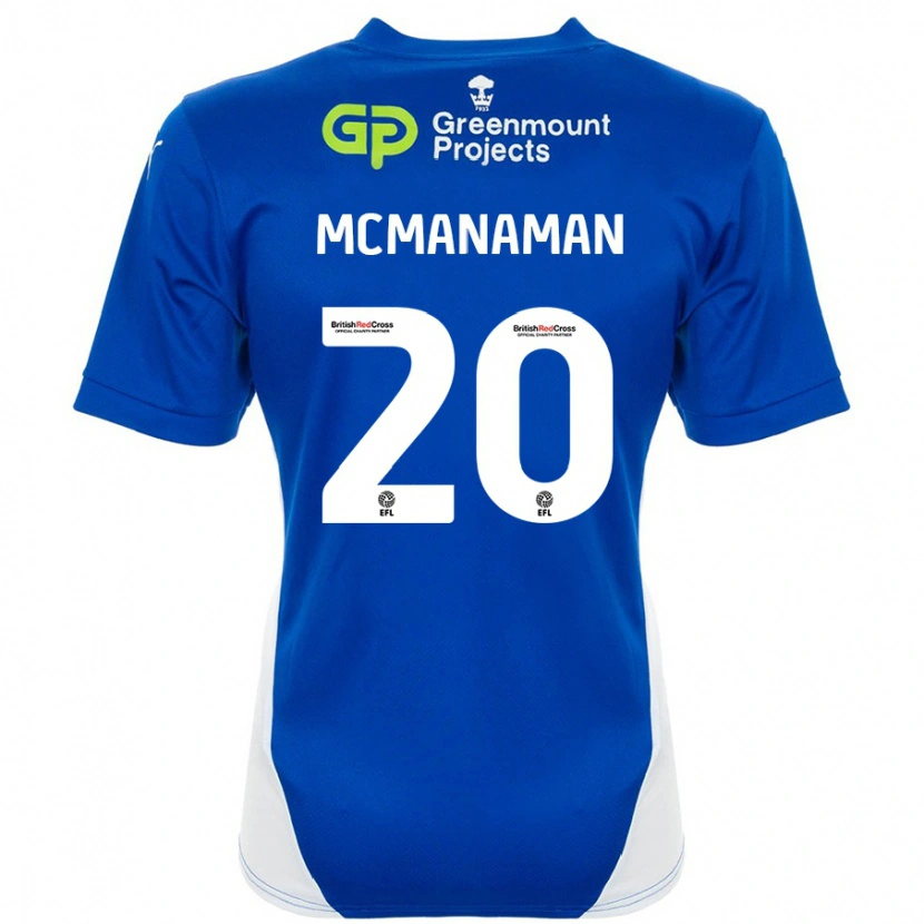 Danxen Enfant Maillot Callum Mcmanaman #20 Bleu Blanc Tenues Domicile 2024/25 T-Shirt