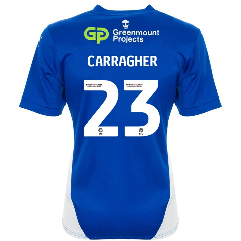 Danxen Enfant Maillot James Carragher #23 Bleu Blanc Tenues Domicile 2024/25 T-Shirt