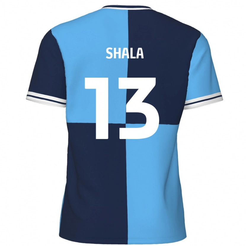 Danxen Enfant Maillot Laurence Shala #13 Bleu Ciel Bleu Foncé Tenues Domicile 2024/25 T-Shirt