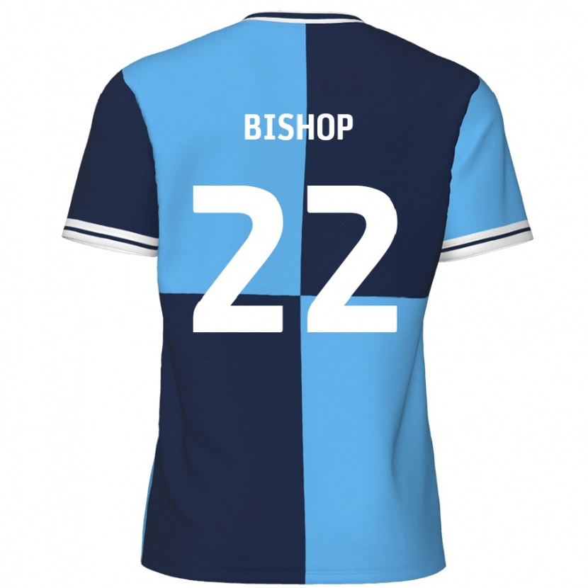 Danxen Enfant Maillot Nathan Bishop #22 Bleu Ciel Bleu Foncé Tenues Domicile 2024/25 T-Shirt