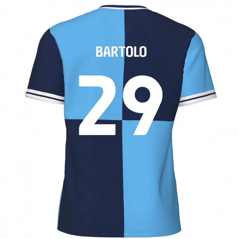 Danxen Enfant Maillot Jaiden Bartolo #29 Bleu Ciel Bleu Foncé Tenues Domicile 2024/25 T-Shirt