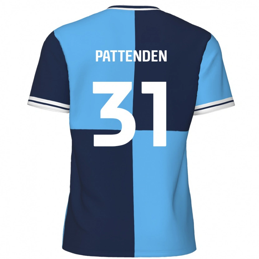 Danxen Enfant Maillot Jasper Pattenden #31 Bleu Ciel Bleu Foncé Tenues Domicile 2024/25 T-Shirt