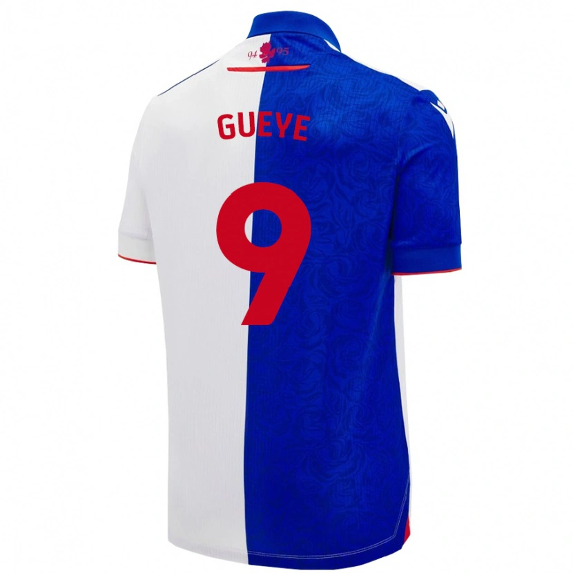 Danxen Enfant Maillot Makhtar Gueye #9 Bleu Ciel Blanc Tenues Domicile 2024/25 T-Shirt