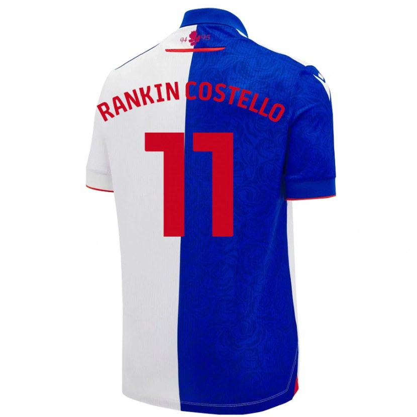 Danxen Enfant Maillot Joe Rankin-Costello #11 Bleu Ciel Blanc Tenues Domicile 2024/25 T-Shirt